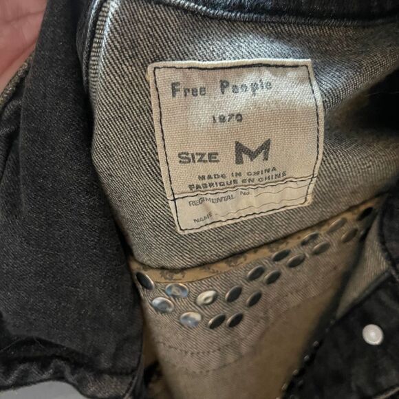 Vintage Y2K Free People Embellished Denim‎ Jacket - Picture 10 of 11
